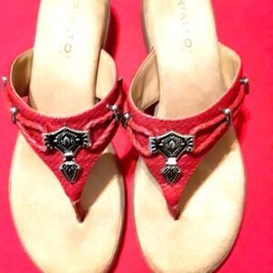 Rialto Comfort Bailee Women's Sandals Size 8M Red Color